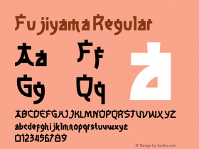 Fujiyama Version 1.00;September 30, 2021;FontCreator 12.0.0.2563 64-bit图片样张