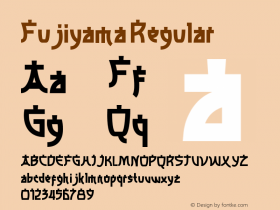 Fujiyama Version 1.00;September 30, 2021;FontCreator 12.0.0.2563 64-bit图片样张