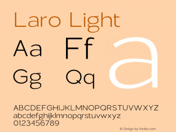 Laro Light Version 1.000;hotconv 1.0.109;makeotfexe 2.5.65596图片样张