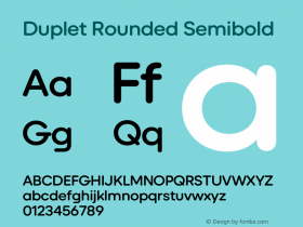 Duplet Rounded Semibold Version 1.000图片样张