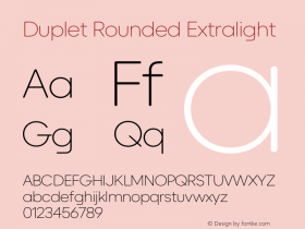 Duplet Rounded Extralight Version 1.000图片样张