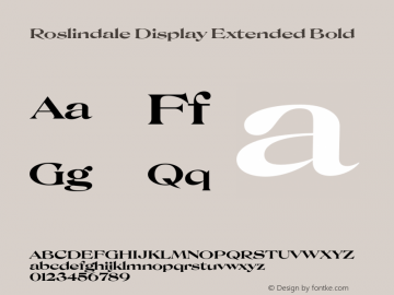 Roslindale Display Extended Bold Version 2图片样张