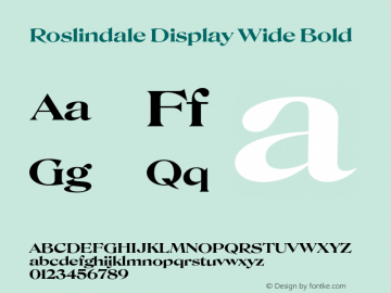 Roslindale Display Wide Bold Version 2图片样张