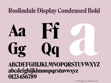 Roslindale Display Condensed Bold Version 2图片样张