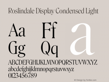 Roslindale Display Condensed Light Version 2图片样张