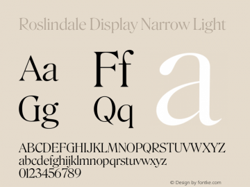 Roslindale Display Narrow Light Version 2图片样张