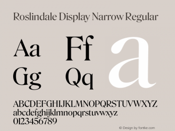 Roslindale Display Narrow Regular Version 2图片样张