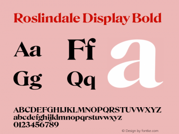 Roslindale Display Bold Version 2; ttfautohint (v1.8.3)图片样张