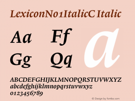 LexiconNo1ItalicC Italic 001.000图片样张