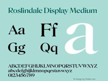 Roslindale Display Medium Version 2; ttfautohint (v1.8.3)图片样张