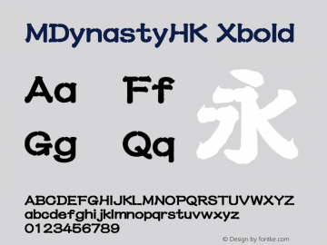 MDynastyHK Xbold 图片样张