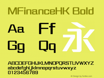 MFinanceHK Bold 图片样张