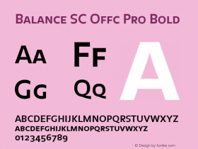 Balance SC Offc Pro Bold Version 7.504; 2010; Build 1022图片样张