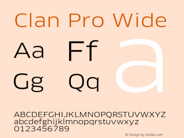 Clan Pro Wide Regular Version 7.600, build 1030, FoPs, FL 5.04图片样张