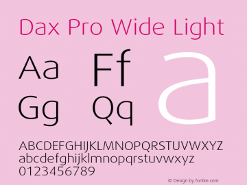 Dax Pro Wide Light Version 7.504; 2006; Build 1022图片样张