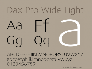 Dax Pro Wide Light Version 7.504; 2017; Build 1023图片样张