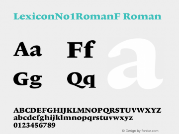 LexiconNo1RomanF Roman 001.000图片样张