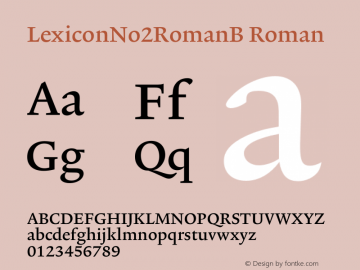 LexiconNo2RomanB Roman 001.000图片样张