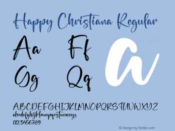 Happy Christiana Version 1.00;December 28, 2021;FontCreator 13.0.0.2680 64-bit图片样张
