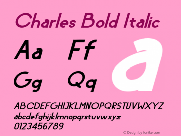 Charles Bold Italic Version 1.000图片样张