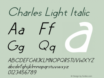 Charles-LightItalic Version 1.000图片样张