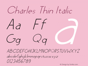 Charles Thin Italic Version 1.000图片样张