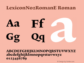 LexiconNo2RomanE Roman 001.000图片样张