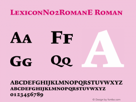 LexiconNo2RomanE Roman 001.000 Font Sample