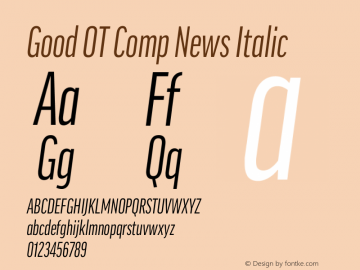 Good OT Comp News Italic Version 7.60图片样张