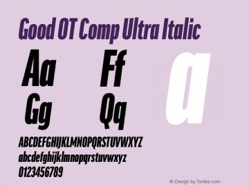Good OT Comp Ultra Italic Version 7.60图片样张