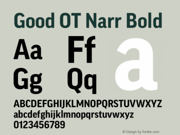 Good OT Narr Bold Version 7.60图片样张