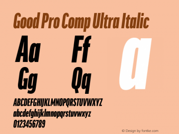 Good Pro Comp Ultra Italic Version 7.60图片样张