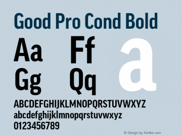 Good Pro Cond Bold Version 7.60图片样张