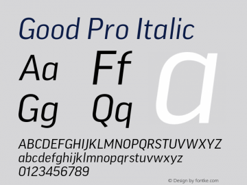 Good Pro Italic Version 7.60图片样张