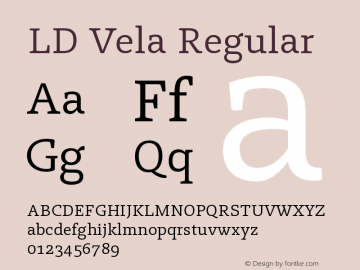 LD Vela Regular Version 3.000图片样张