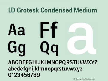 LD Grotesk Condensed Medium Version 6.003图片样张