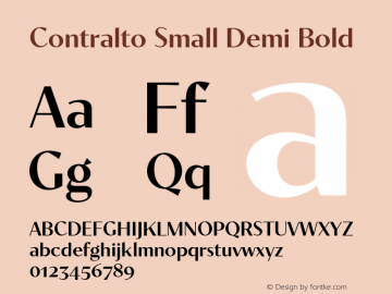 Contralto Small Demi Bold Version 1.000图片样张