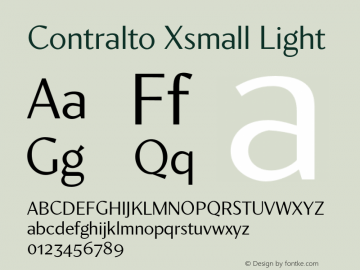 Contralto Xsmall Light Version 1.000图片样张