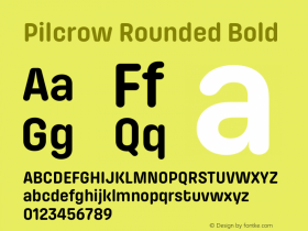 Pilcrow Rounded Bold Version 1.000图片样张