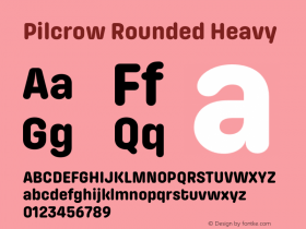 Pilcrow Rounded Heavy Version 1.000图片样张