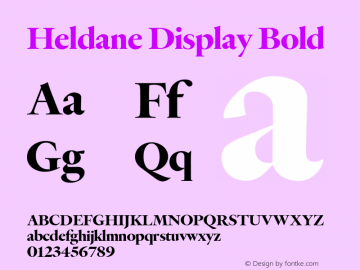 Heldane Display Bold Version 1.002图片样张