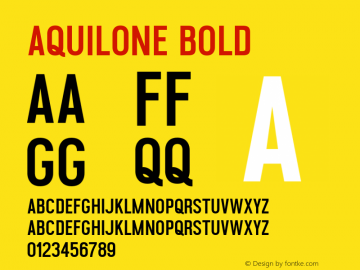 Aquilone-Bold 1.000; ttfautohint (v1.3)图片样张