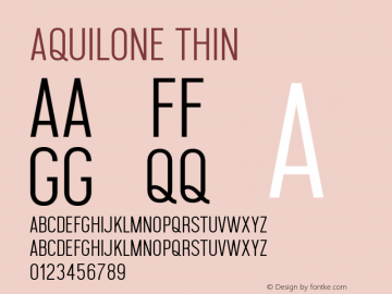Aquilone-Thin 1.000; ttfautohint (v1.3)图片样张