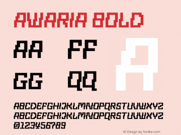 Awaria Bold Version 1.000 | web-otf图片样张