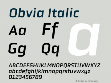 Obvia-Italic Version 6.006图片样张