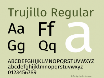 Trujillo Version 4.301;October 17, 2021;FontCreator 14.0.0.2814 64-bit图片样张