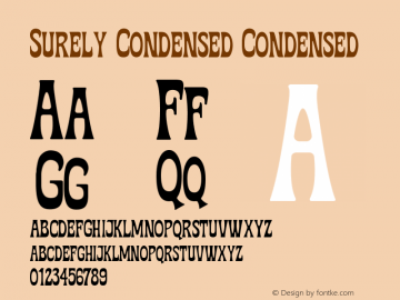 Surely Condensed Condensed Version 001.001图片样张