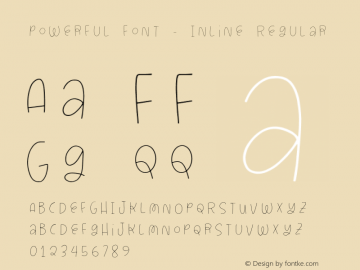 Powerful Font - Inline Regular Version 1.000图片样张