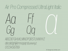 Air Pro Compressed UltLt Ita Version 1.000;hotconv 1.0.109;makeotfexe 2.5.65596图片样张