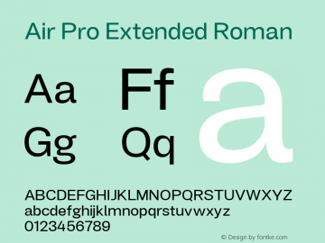 Air Pro Extended Roman Version 2.000;hotconv 1.0.109;makeotfexe 2.5.65596图片样张